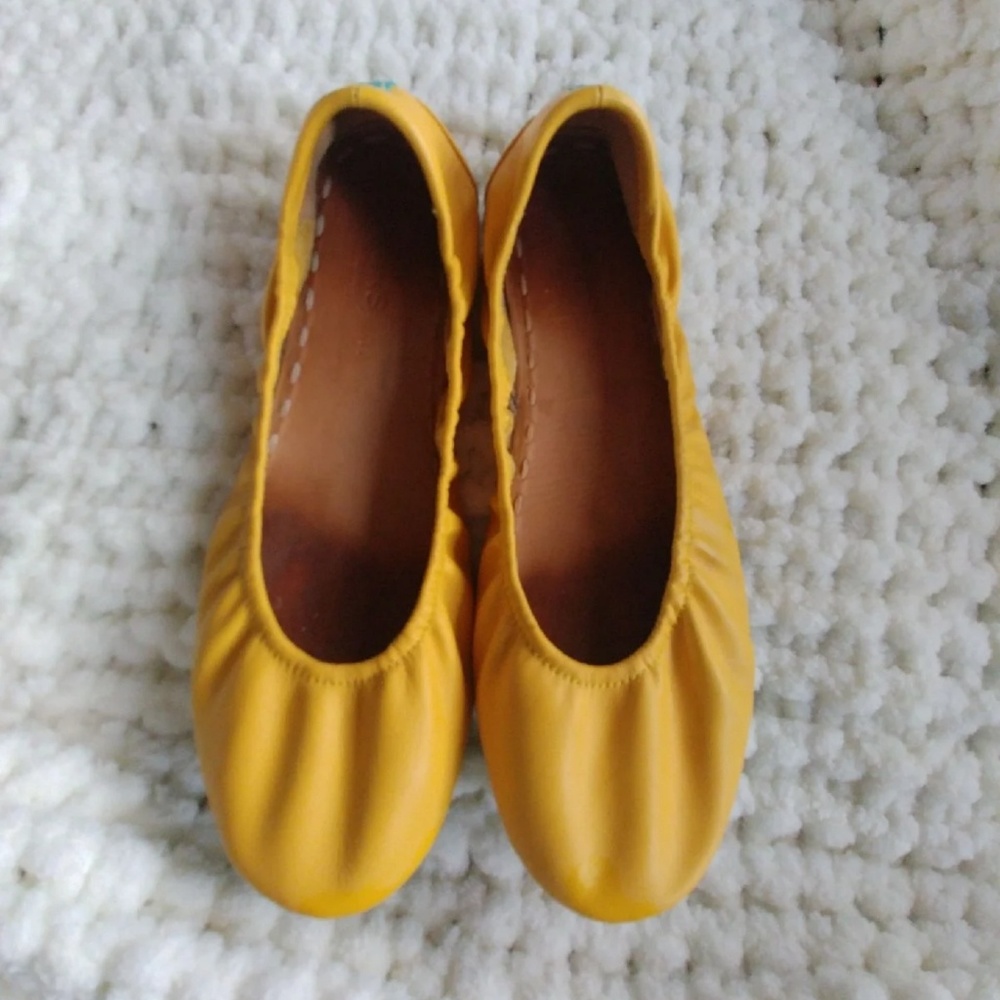 SOLD- Mustard Tieks size 10